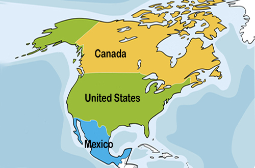 Image result for nafta map