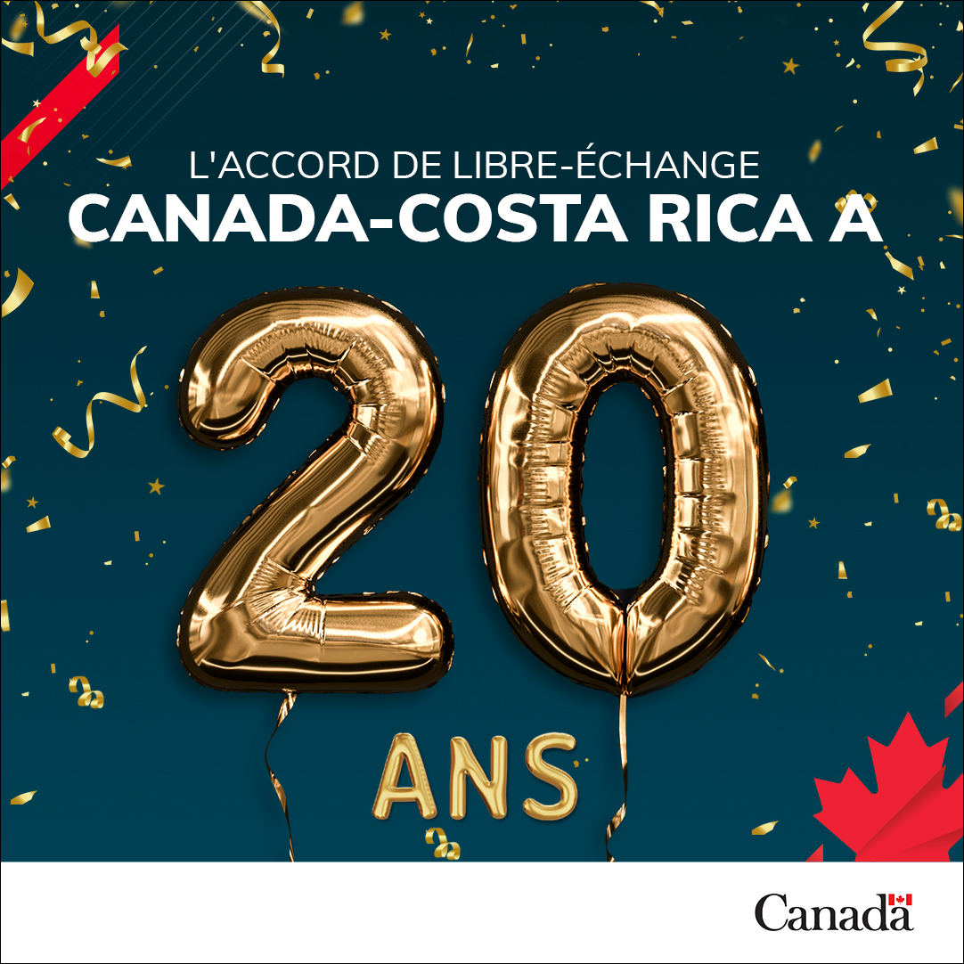 L'accord de libre-échange Canada–Costa Rica a 20 ans
