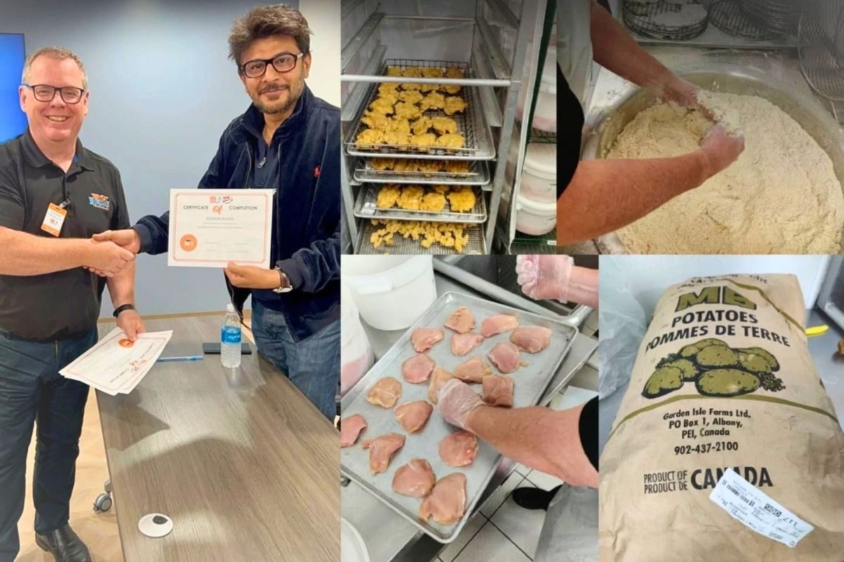 Staff were flown to the Global Training Centre in Newfoundland to train at Mary Brown’s test kitchen ahead of the opening.