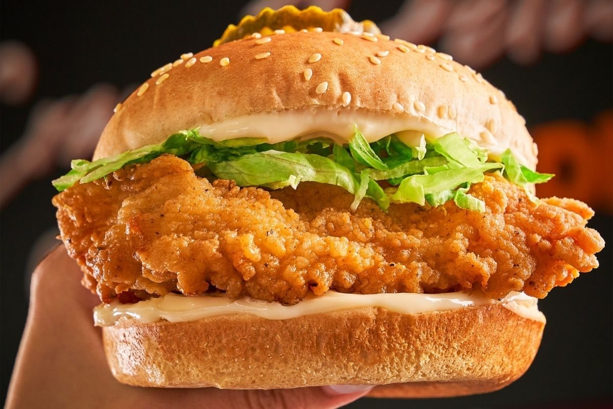 The “Big Mary” signature chicken sandwich on the Pakistani menu.