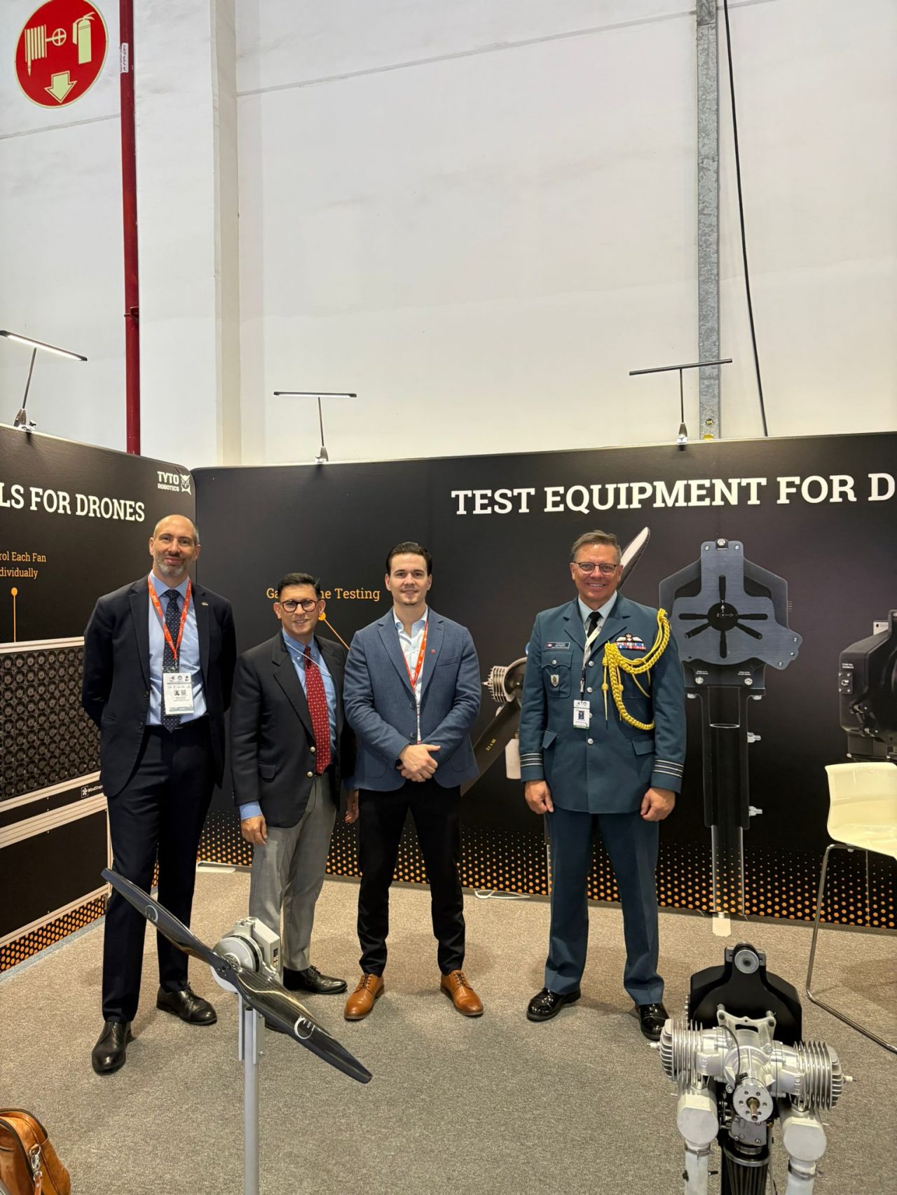 Joffrey Ferry (middle right) at UMEX with Ambassador of Canada to the UAE Radha Krishna Panday (middle left), and... 