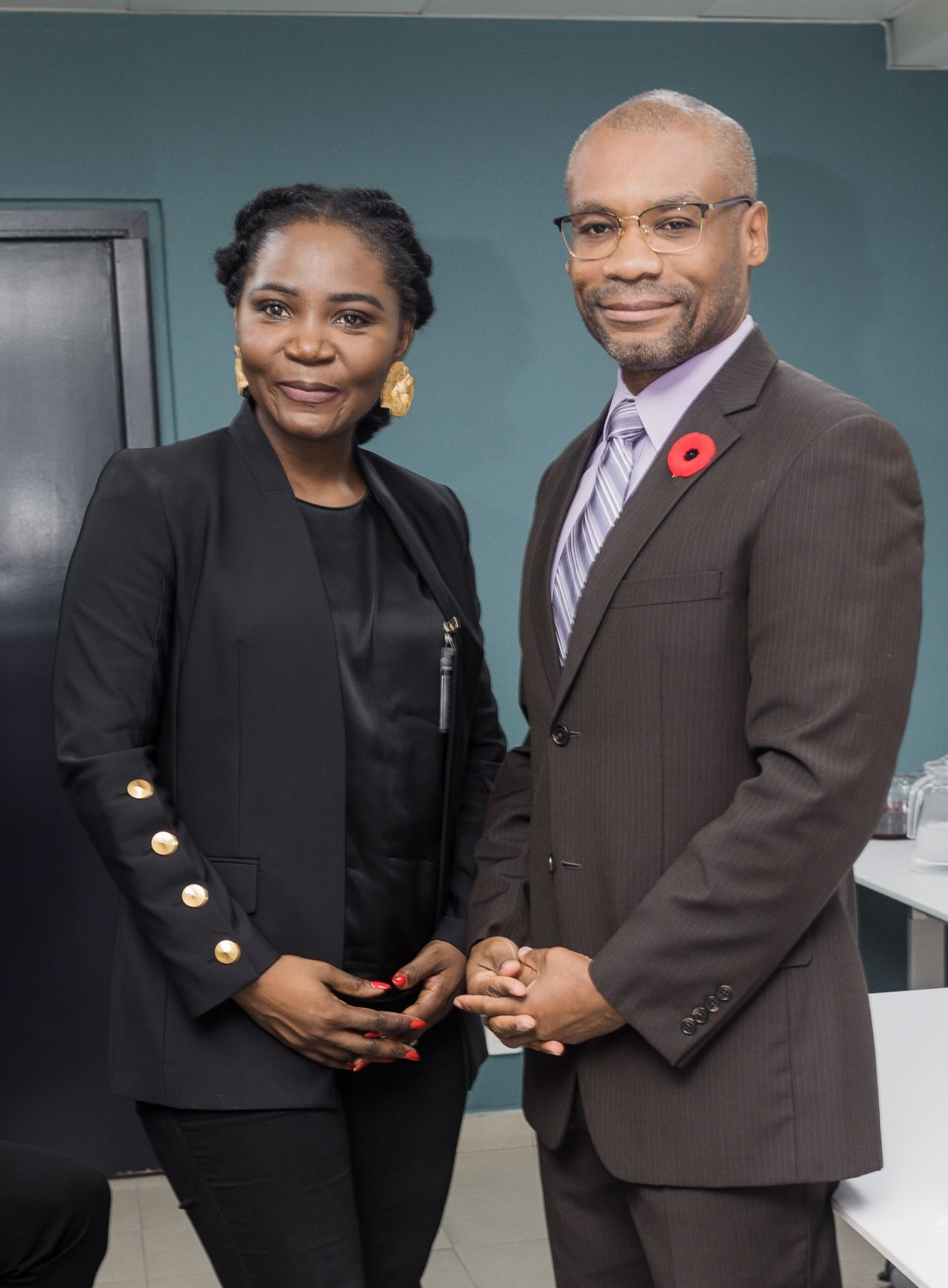 Nadège A. Mehe with Anderson Blanc, former Ambassador of Canada to Cote D’Ivoire.