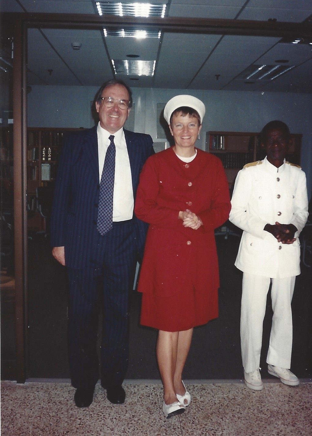 Patricia and her husband Paul as she presents her credentials to become Canadian High Commissioner to Tanzania in 1992.